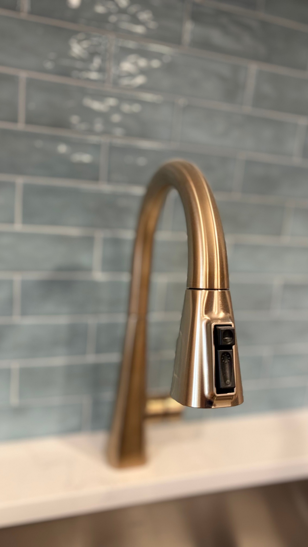 Brushed Brass &amp; Glass Tile