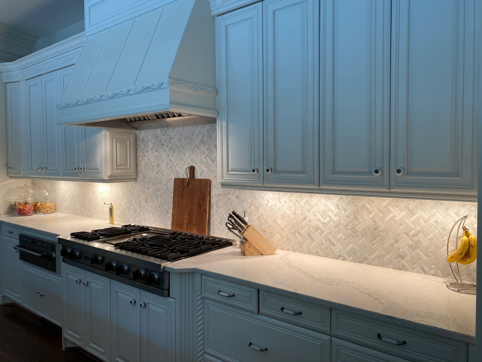 Herringbone Marble Kitchen
